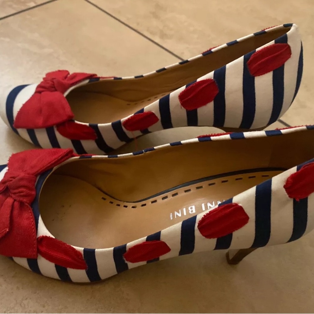 Gianni Bini Red and White Heels